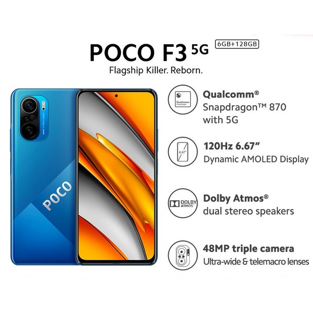 XIAOMI POCO F3 6/128GB - 6/128 NFC Snapdragon™ 870 48MP 4520mAh HP Android-1