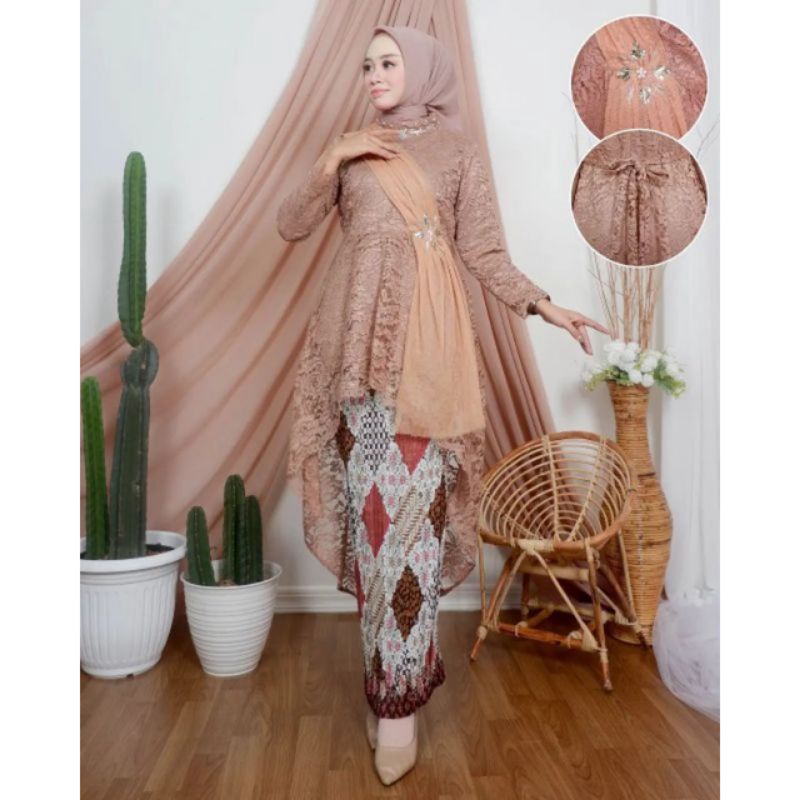 NEW ARRIVAL!! (COD) KEBAYA TUNIK SELENDANG / KEBAYA SELENDANG BORKAT / KEBAYA TUNIK MODERN / KEBAYA LAMARAN / KEBAYA PESTA / KEBAYA REMAJA / KEBAYA SELENDANG / REALLPICT-1
