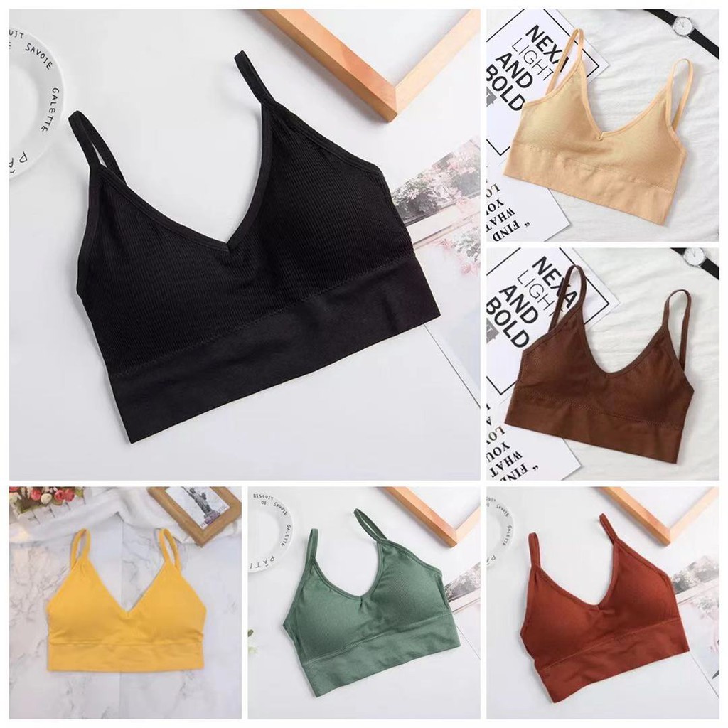 Bra Wanita Tanpa Kawat Bahan Halus Pakaian Dalam bralette Push Up Elastis Sexy dengan Busa