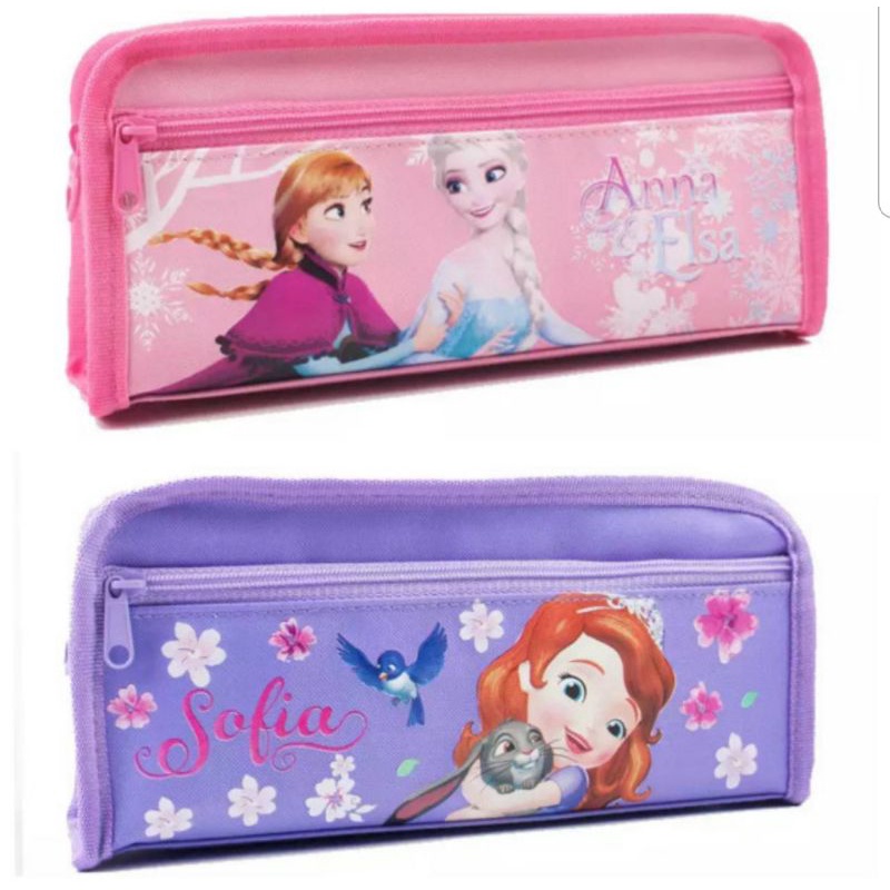 

tempat pensil / kotak pensil frozen anna elsa sofia lucu ungu pink