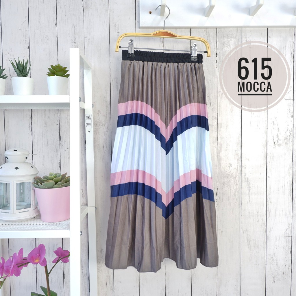 ROK PLISKET ANAK PRINTING 615 PRISKET ANAK PANJANG PLEATED SKIRT FLARE SKIRT MAYUNG FLOWY REMPEL