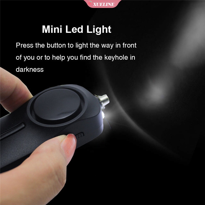 1pc Gantungan Kunci alarm Bela Diri 130dB Dengan Lampu LED SOS Untuk Keamanan Pribadi Anak / Orang Tua