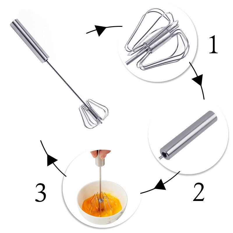 Stainless Easy Whisk Mixer Egg Cream Stirrer Sauce Shaker Cake Blender Beater