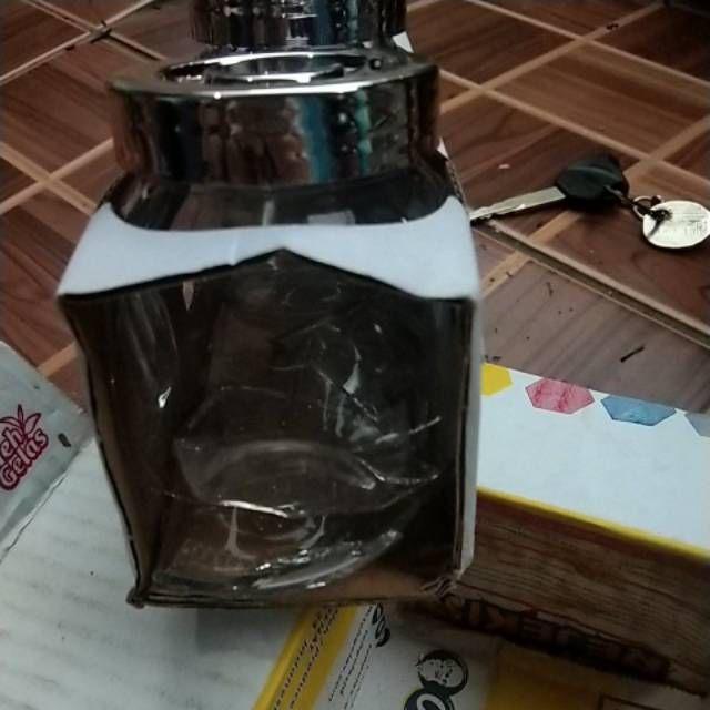 Toples Bumbu Kaca Serbaguna, Warna Aluminium, Isi 4 Pcs