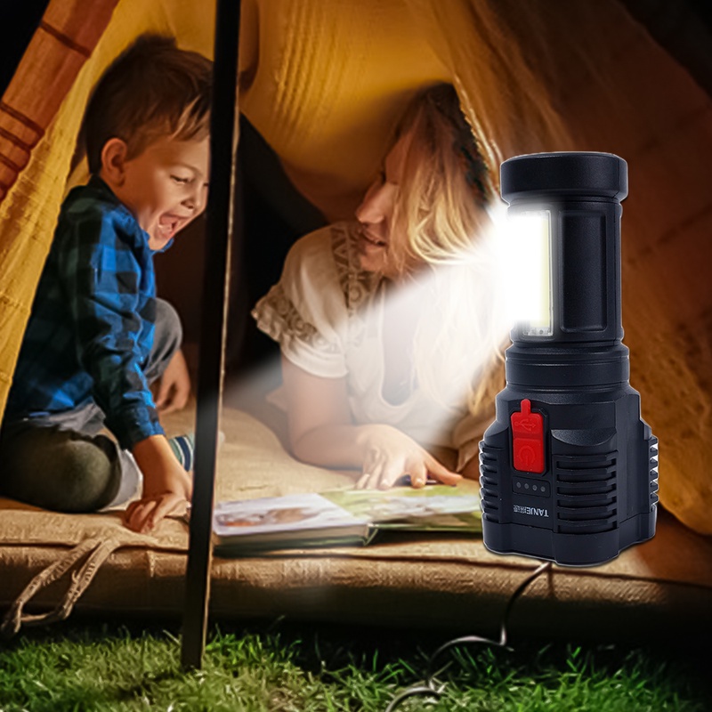 4mode Tahan Air Jarak Jauh USB Rechargeable Untuk Membaca Hiking Camping Senter Super Terang Lumen Tinggi COB Light 5leds Sorot Lampu Darurat Luar Ruangan