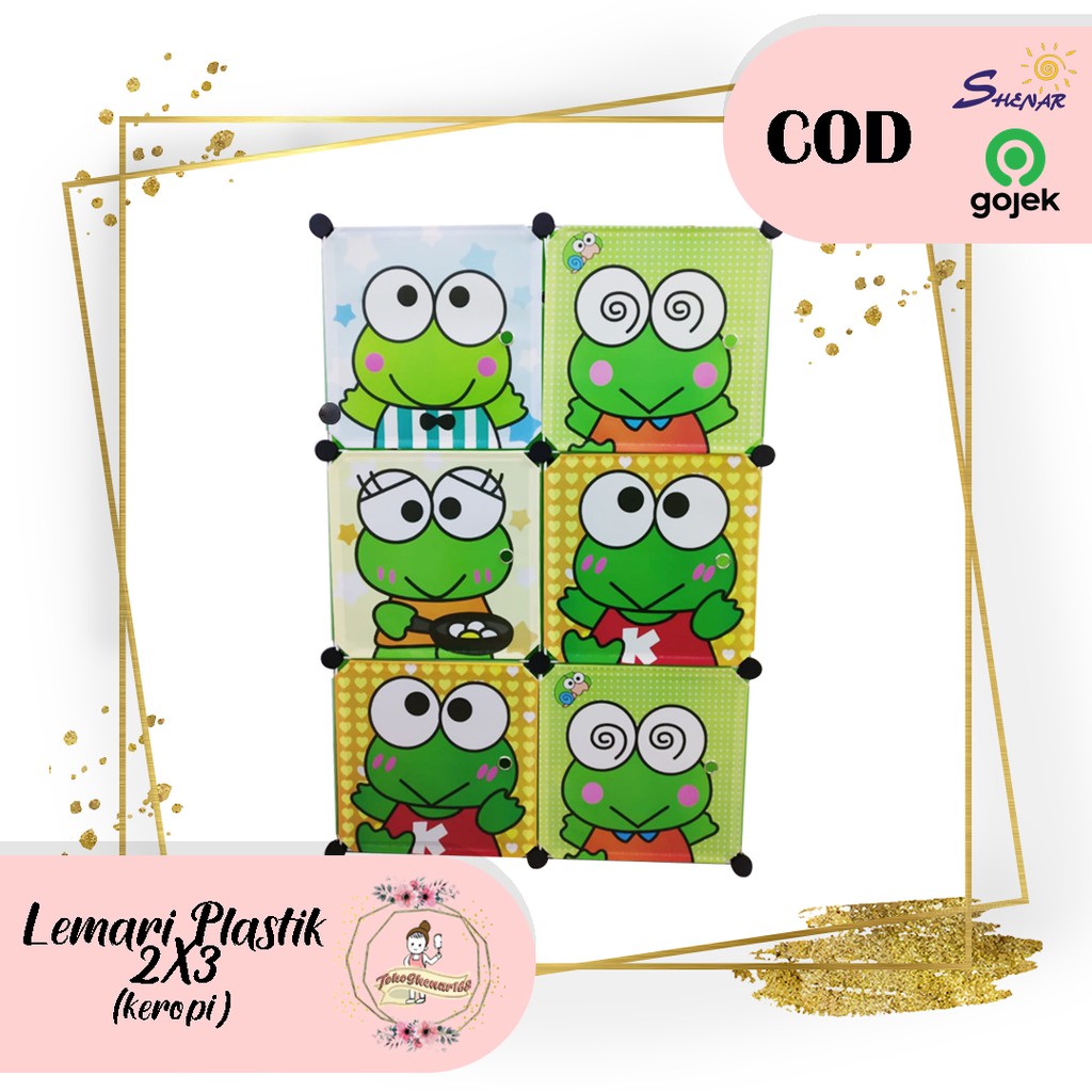 Lemari Pakaian 6 PINTU Motif Lemari Plastik 6 susun (LEMARI PLASTIK 2X3 ),SHENAR