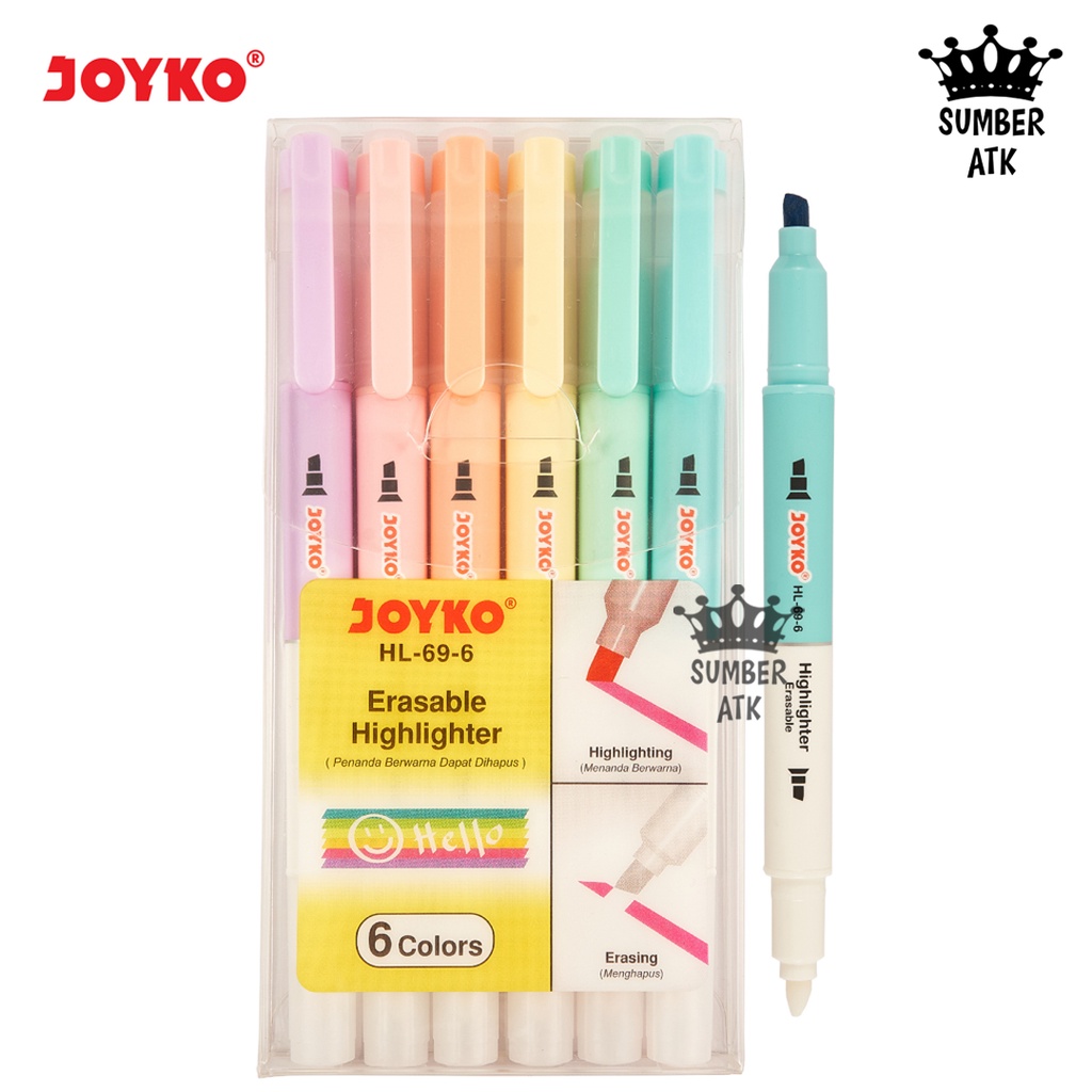 

Erasable Highlighter Penanda Dapat Dihapus Joyko HL-69-6