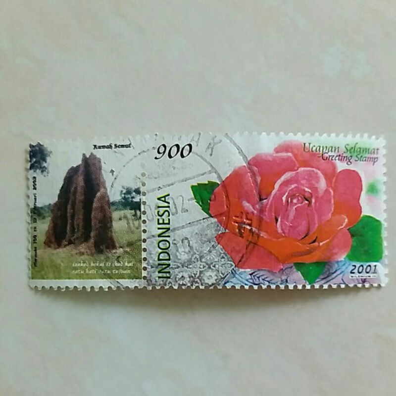 

(AA) Perangko Prisma Bunga Mawar Type 2 - Rumah Semut 2003 Used