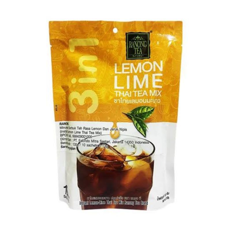 

RANONG TEA LEMON LIME THAI TEA 130GR ISI 10