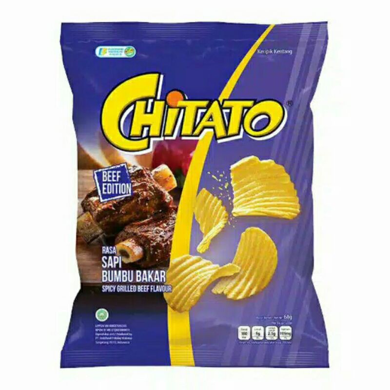 

Chitato 68G - Sapi Bumbu Bakar Keripik Kentang Potato Chips