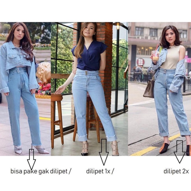  Celana  Boyfriend  Jeans Guadiva Lipat  Shopee Indonesia