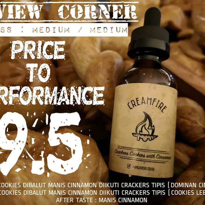 Liquid Cream Fire Series 60ML 3&amp;6Mg by Hangover berpita cukai