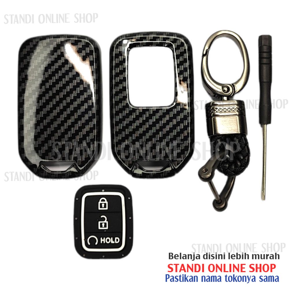 Cover Smartkey Sarung Kunci Carbon Case Honda Civic City Hatchback BRV