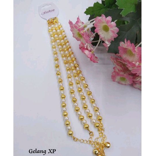 Gelang Xp dewasa biji lada mutiara putih