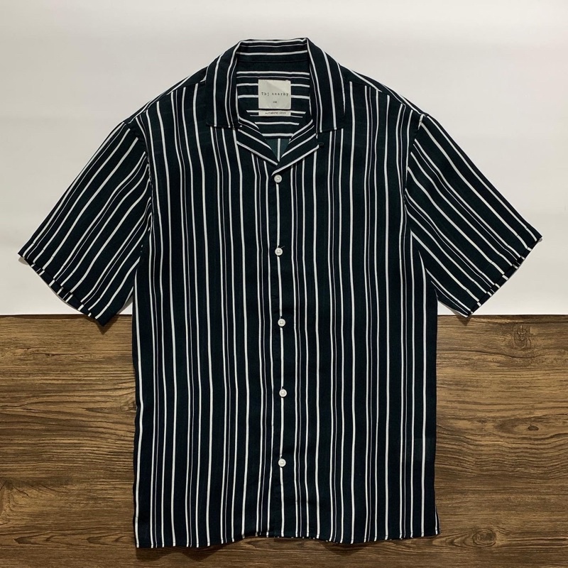 Tbj Nearby Bottle Green Stripe Shirt 777