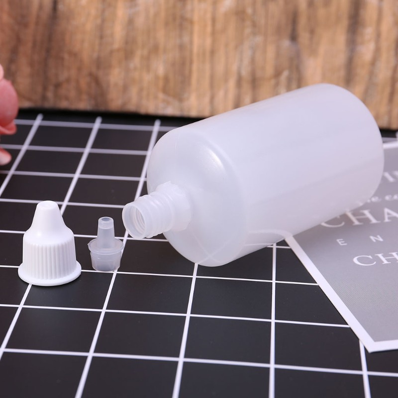 CRE  5-100ml Empty Plastic Squeezable Dropper Bottles Eye Liquid Dropper Container