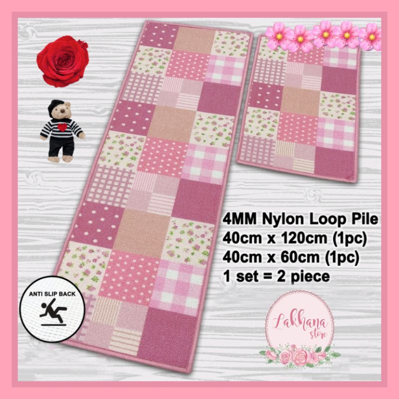 Keset Dapur Patchwork Pink Shabby Chic