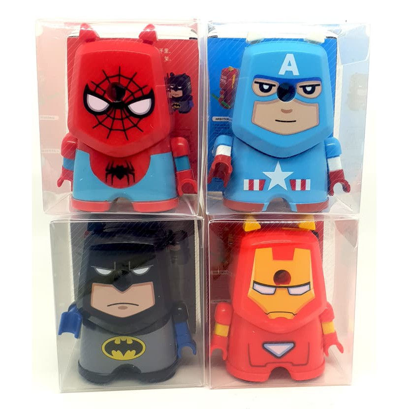 

Rautan putar superhero serutan pensil