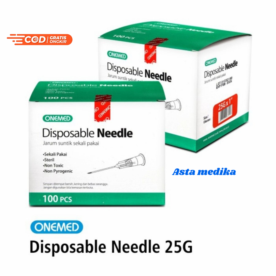 Needle OneMed 23G, 25G, 26G, 27G Jarum Suntik 23G, 25G, 26G, 27G Onemed