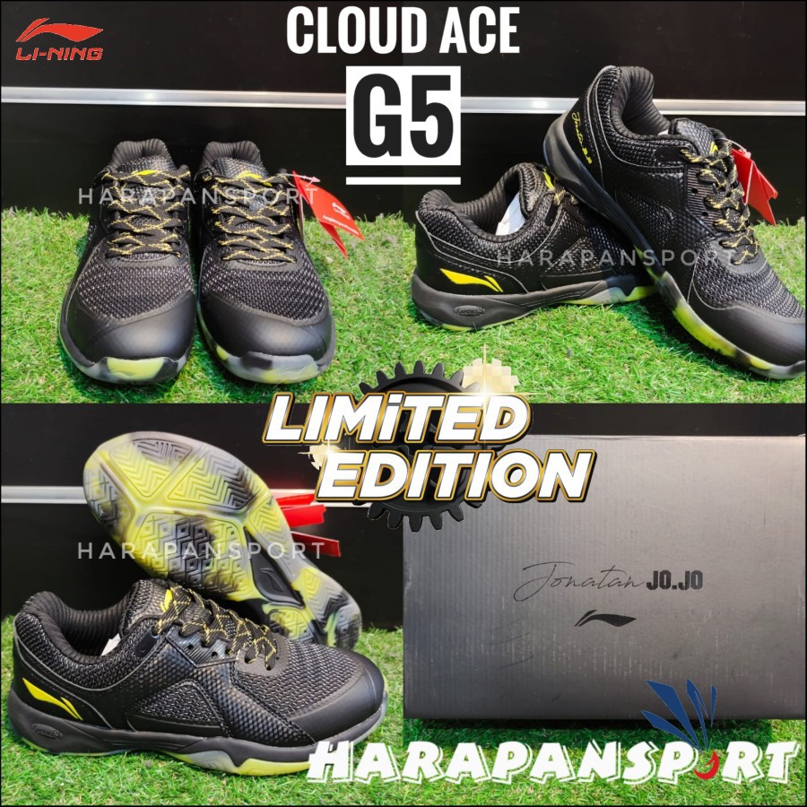NEW SEPATU BADMINTON LINING CLOUD ACE G5 JOJO SERIES LIMITED EDITON ORIGINAL