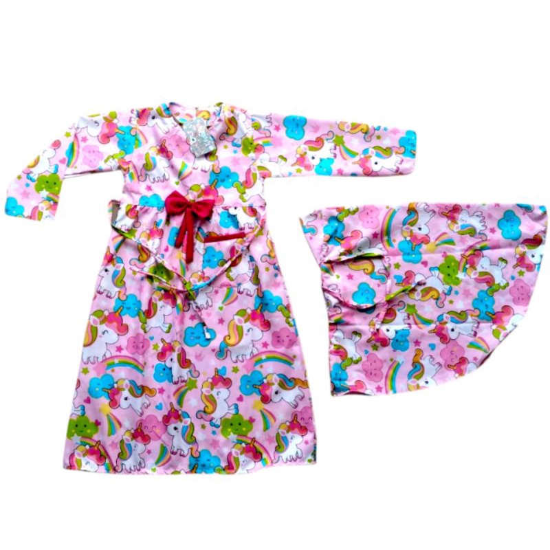 GAMIS ANAK || BAJU MUSLIM ANAK PEREMPUAN || GAMIS KARAKTER ANAK 2TH-5TH