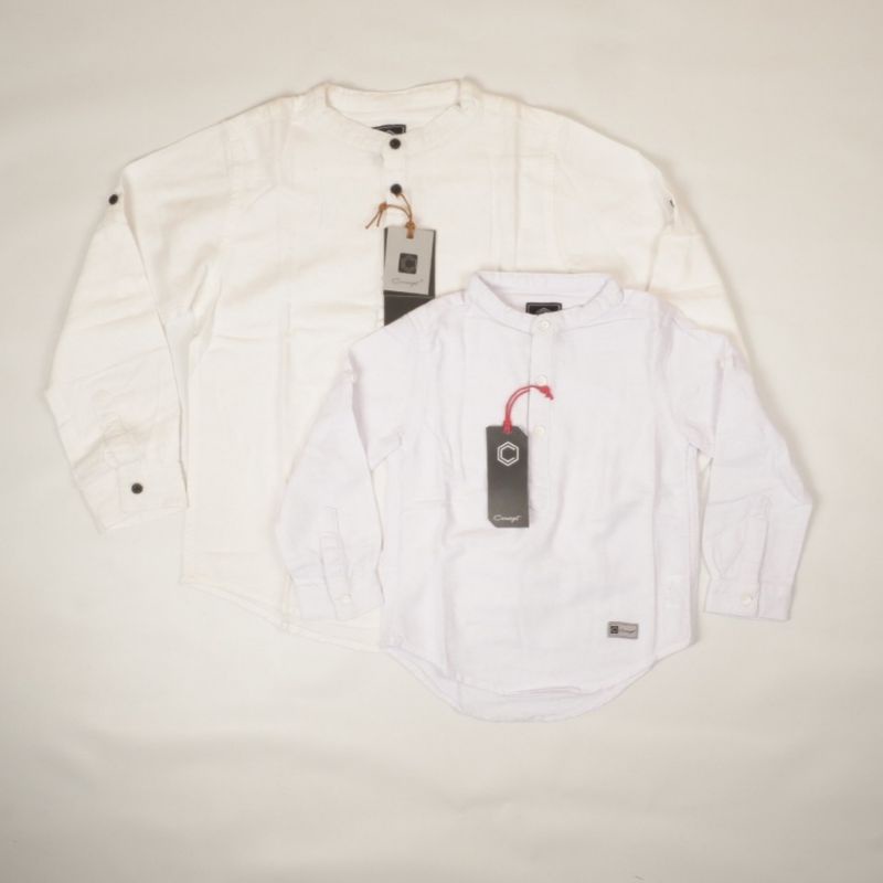 kemeja krah couple ayah dan anak lengan panjang / concept / promo bayar di ditempat (COD)