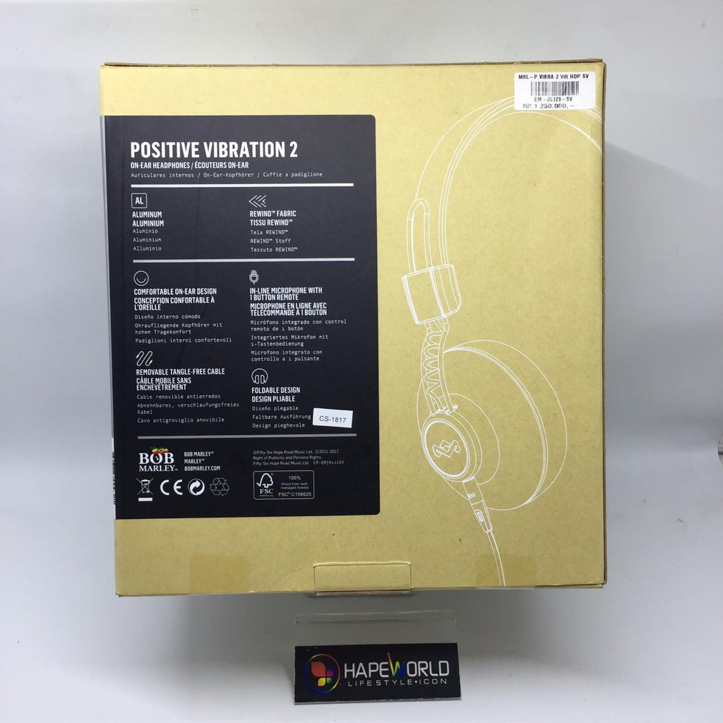 HOUSE OF MARLEY POSITIVE VIBRATION 2 WIRE HEADPHONES