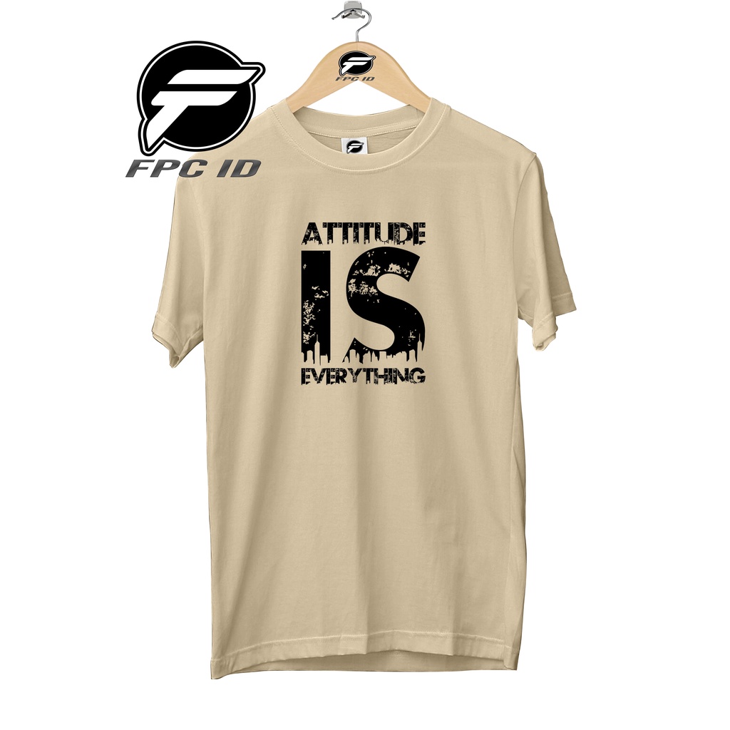 Kaos Distro Attitude Is Everything Original Cotton Combed 30s Pakaian Pria Atasan Wanita Jumbo Pilihan Favorit