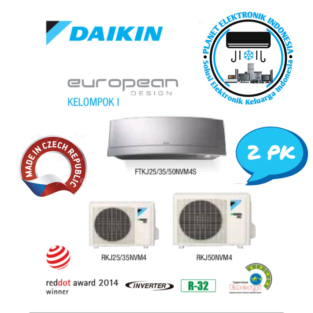 AC DAIKIN EUROPEAN DESIGN 2 PK R32 TYPE FTKJ50