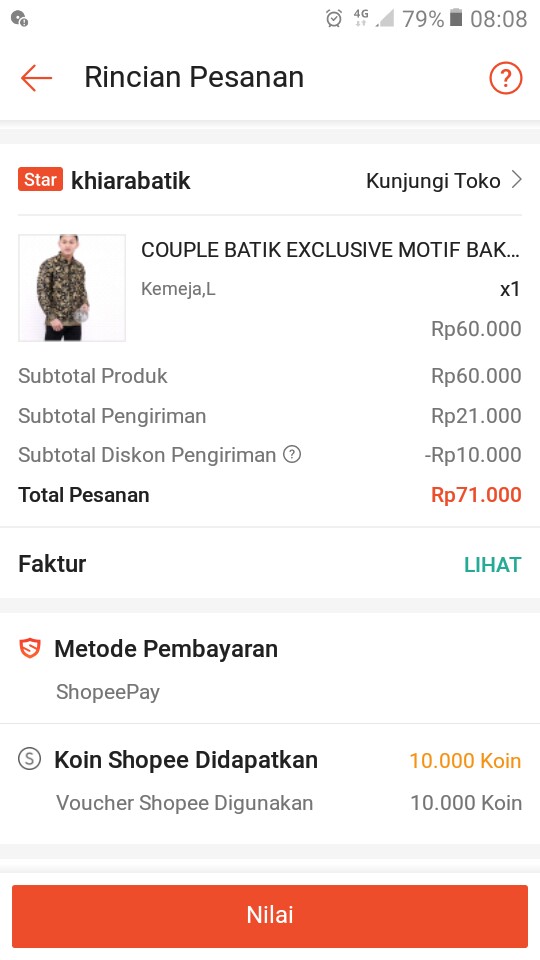 Couple Batik Exclusive Motif Bakung M L Xl Xxl