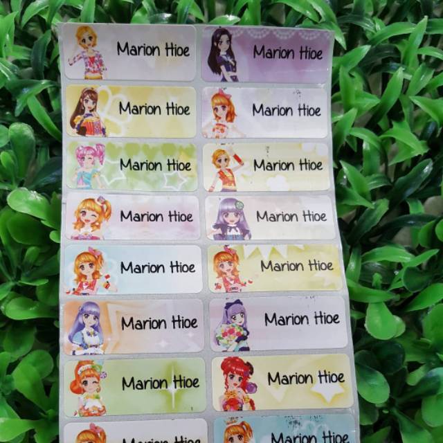 

Aikatsu Label nama sticker label name waterproof
