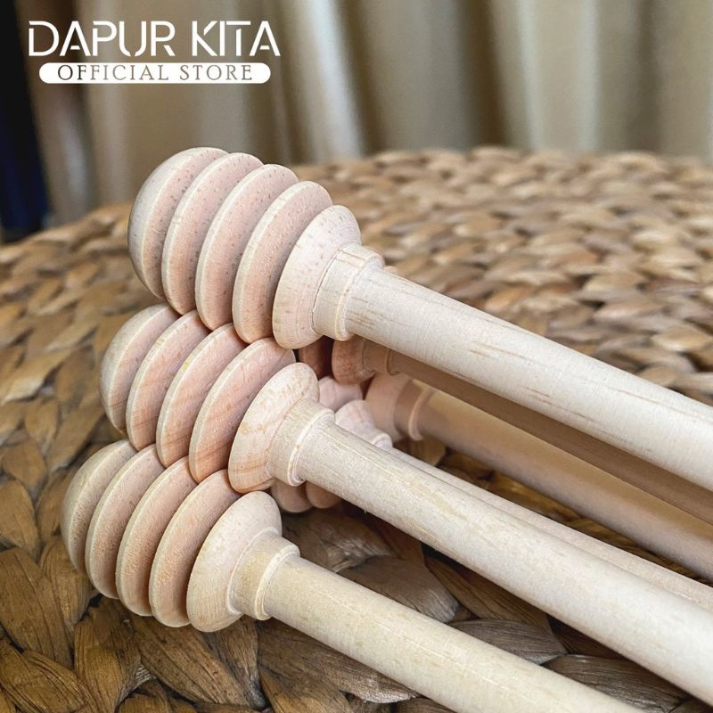 wooden honey mini stick / sendok madu kayu / wood honey stir bar dripper / sendok makan