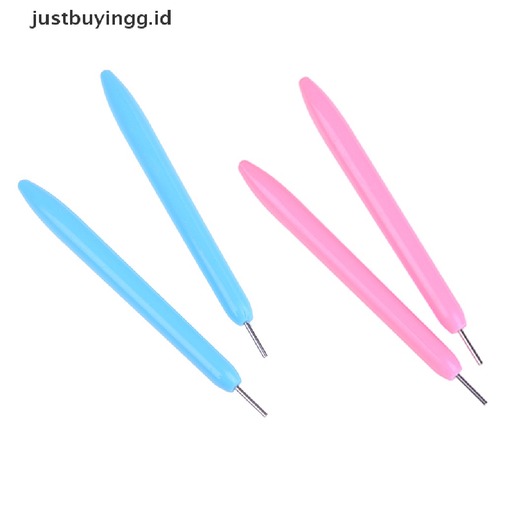 [justbuyingg.id] 2X Plastic slotted quilling paper tool craft origami paper quilling rolling pens ID