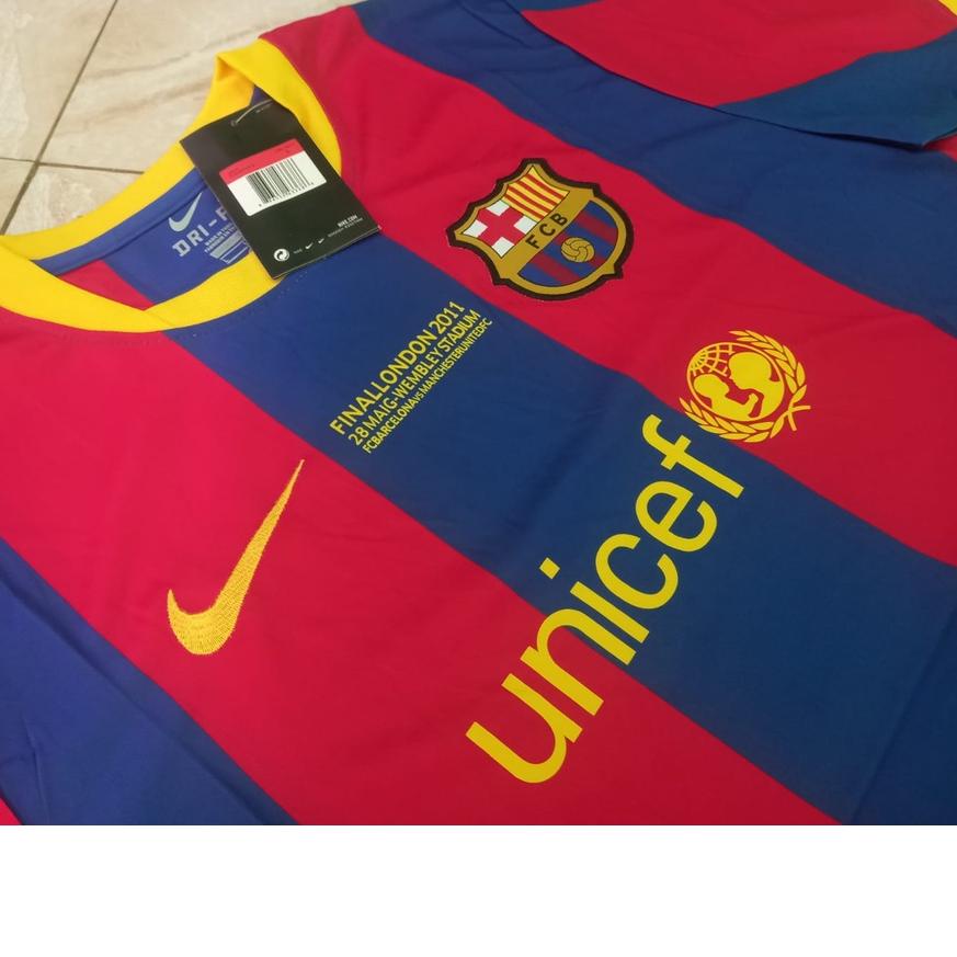 Terlaku JERSEY RETRO BAJU BOLA PRIA BARCELONA HOME FINAL LONDON 2011 GRADE ORI - IMPORT..