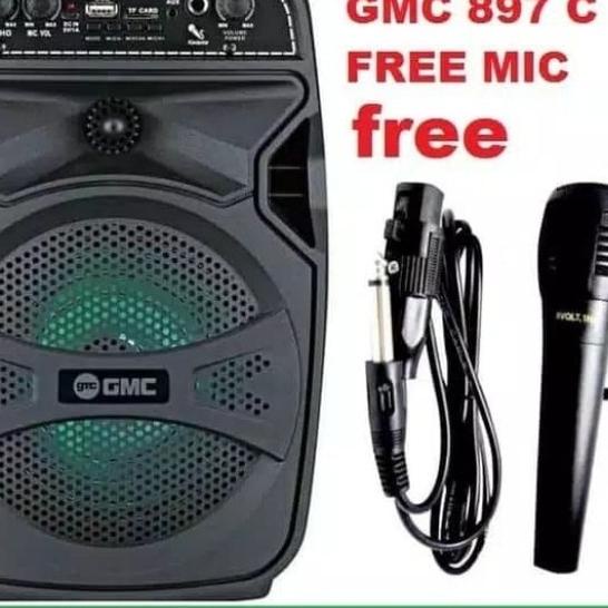 ル  SPEAKER BLUETOOTH KARAOKE 8 INCH GMC-897C BONUS MIC KABEL X-BASS//SPEAKER KARAOKE//SPEAKER SALON 