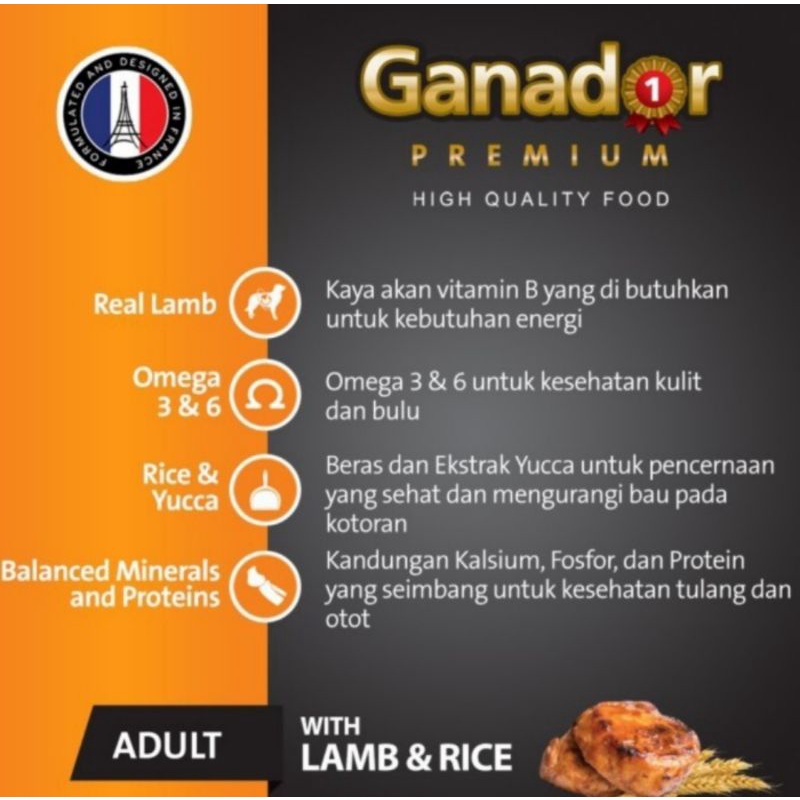 Ganador Adult Lamb &amp; Rice 20kg