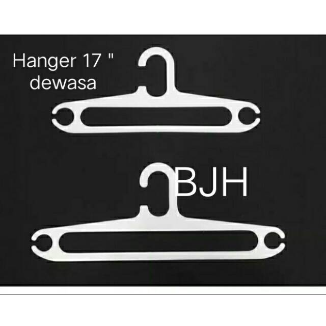 Hanger 17 &quot; / Gantungan Hanger Dewasa harga per lusin ( 12 bh )