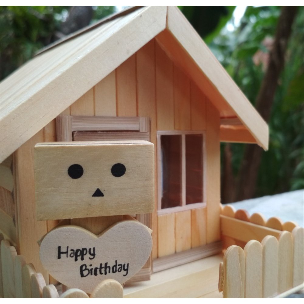 Miniatur Rumah Lampu Tidur Hias Danbo Kado Ulang Tahun Ultah Unik Pajangan Meja Kamar Terbaik