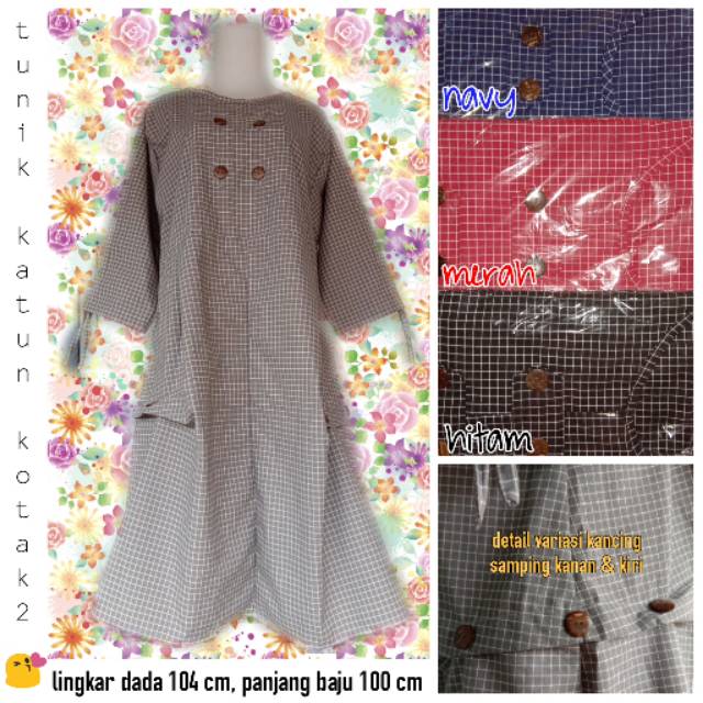 Tunik Katun Kotak