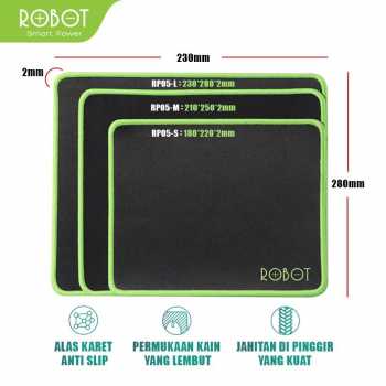 MOUSEPAD GAMING ROBOT MOUSE PAD RP05 S / M / L ANTI SLIP KUALITAS PATEN