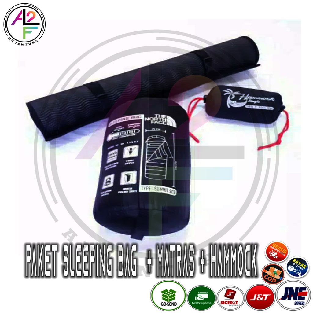 Sleeping Bag -  Polar Bantal + Hammock + Matras