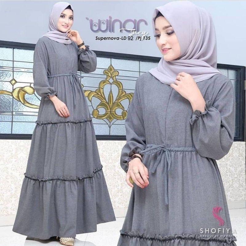 Ns FC Najibah Gamis Syar'i asdf  /ALFAZZA-WINAR DRESS-GAMISSYARI-SUPERNOVA-BUSUI -XXL JUMBO PREMIUM