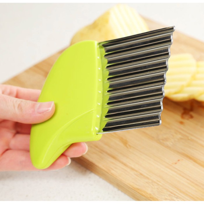 

Dijual H727 Handle Potato Carrot Wavy Cutter French Stainless Steel Limited