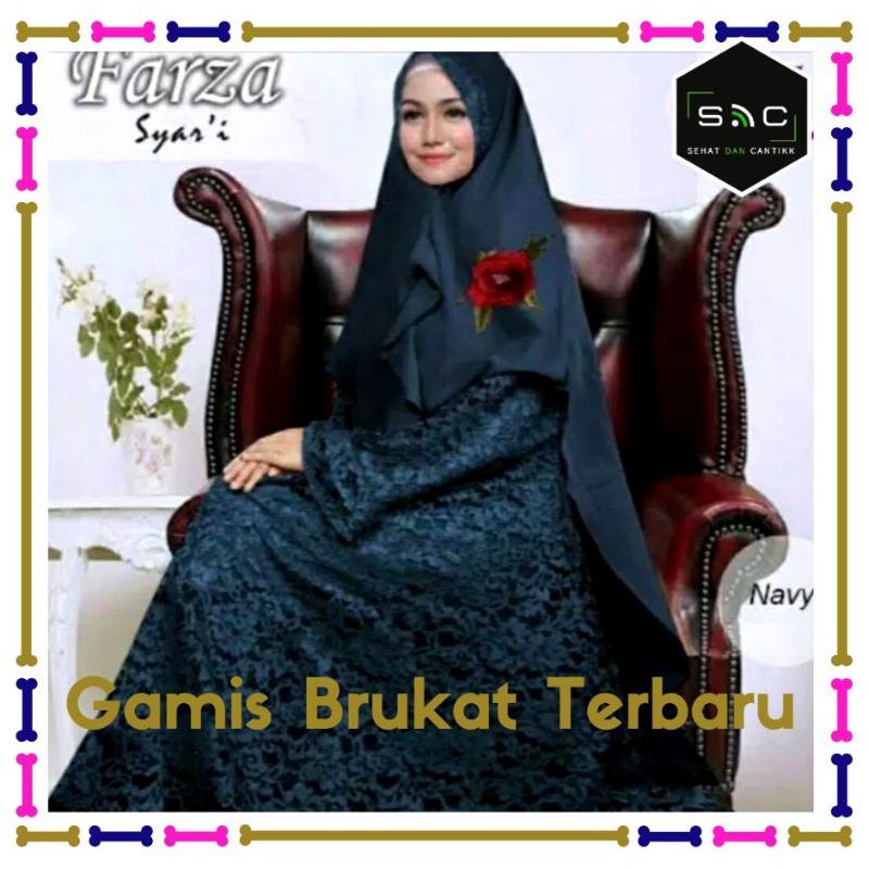 Berukat Kondangan Mewah 1 Set Baju Gamis Pesta Kondangan Nikahan Brukat Brokat Mewah Elegan Premium 