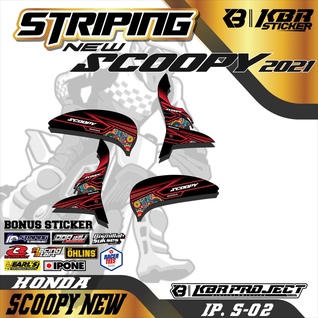 STRIPING SCOOPY NEW 2021 (COD) STICKER STRIPING MOTOR HONDA SCOOPY NEW 2021 SEMI FULL VARIASI LIST  