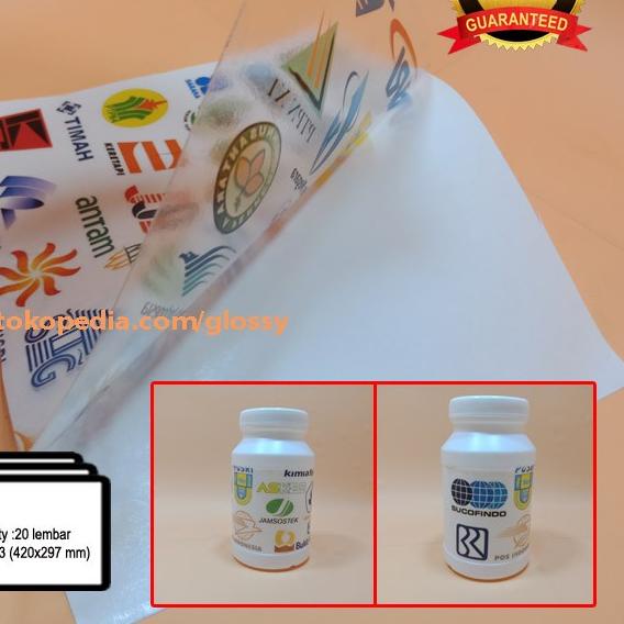 

➪ Stiker Vinyl Transparan Inkjet A3 ⅎ