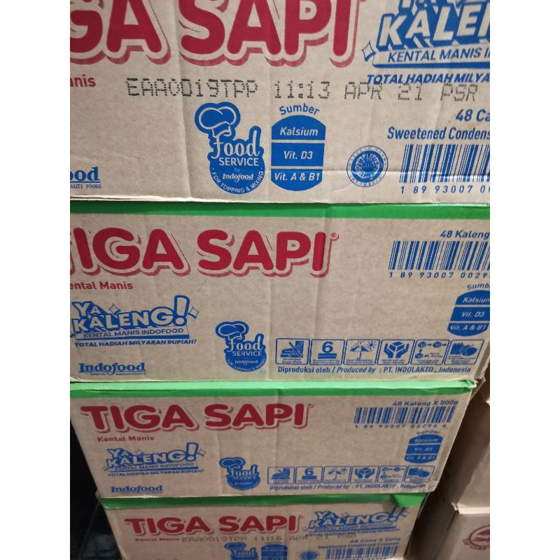 

SUSU KENTAL MANIS TIGA SAPI 500 GR PER DUS