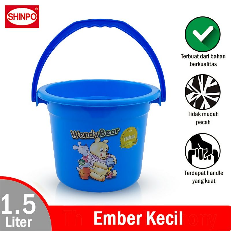 Ember Plastik/Ember Kecil Mini Gagang Shinpo 0.5 galon