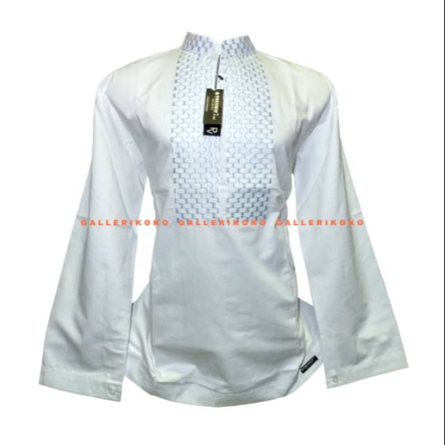 Baju koko Preview infinite itang yunasz lengan panjang putih