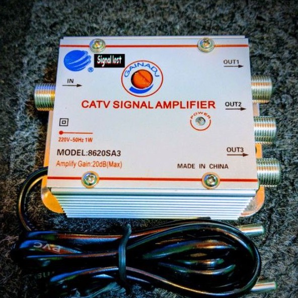 3-Way CATV Signal Amplifier, CATV Housing Amplifier